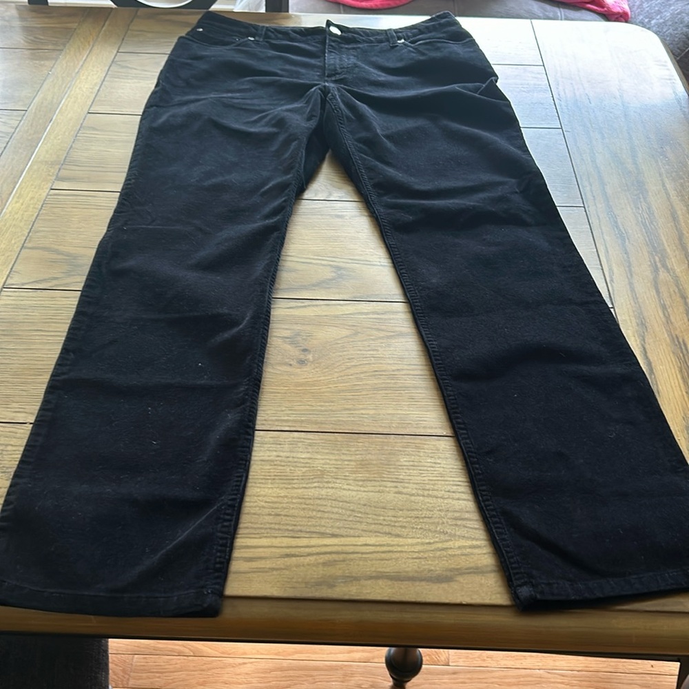 Women’s J.Jill black straight leg corduroy pants size 8